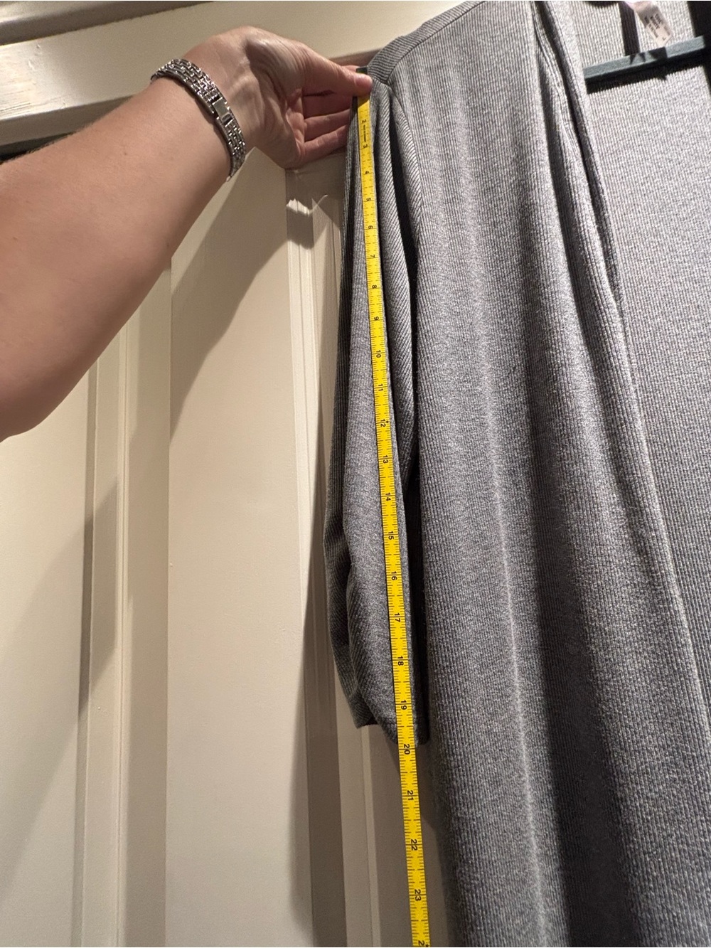 Soma Ribbed Gray Open-Front Cardigan - Picture 10 of 10